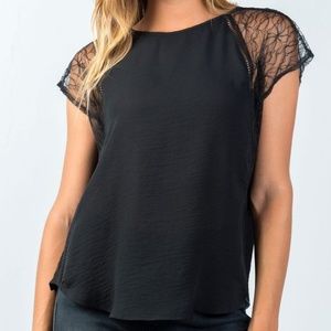 Only 3 Left!! Lacie - Lace Trim Blouse